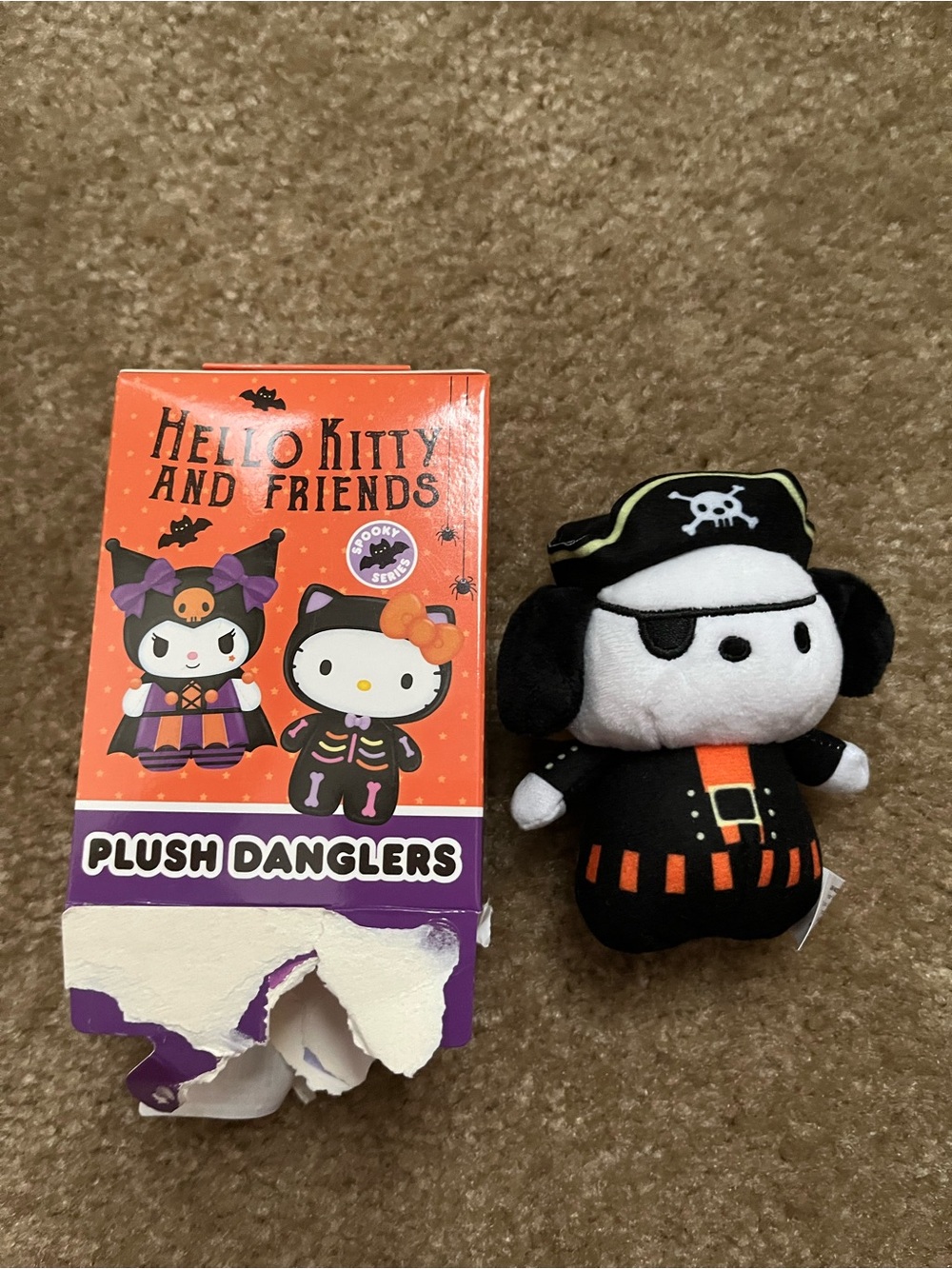 Viral Pochacco Black & White Pirate Sanrio Plush Dangler